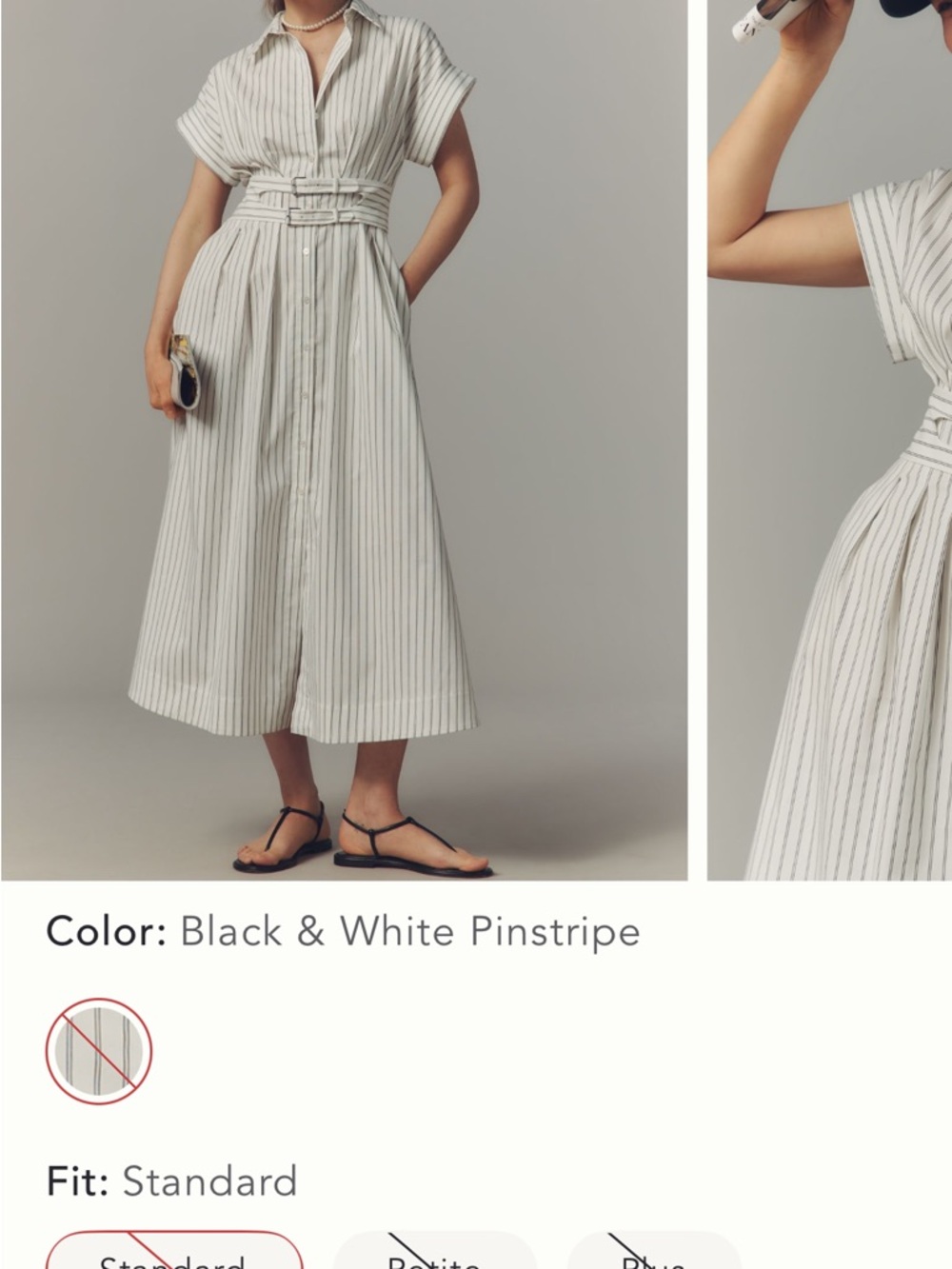 Anthropologie Tobie double buckle shirt dress by Exquise